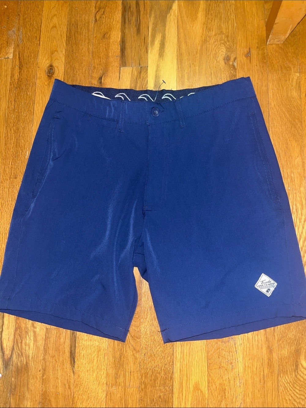 Trunks surf shorts Men's Deep Blue Flat Front